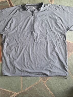 NWT Champro Men’s Light Gray Quarter-Zip Performance Top